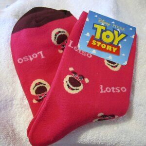 Lotso Socks Bear Toy Story~Pink~Womens Girls Unisex
